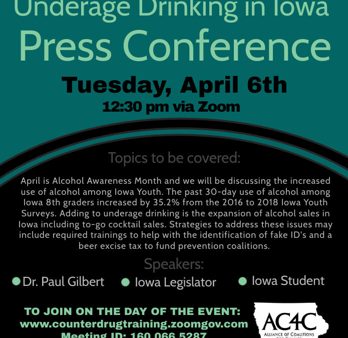 Press Conference on Underage Drinking in Iowa